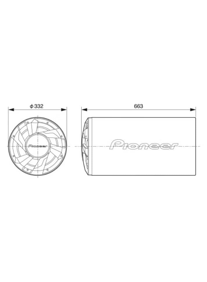 Pioneer TS-WX300TA 12″ Bass-Reflex Tube Type Active Subwoofer