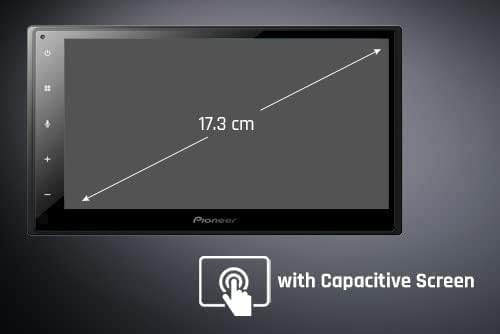 Pioneer DMH-A4450BT 6.8" Capacitive Touchscreen Car Stereo with Apple CarPlay, Android Auto, Bluetooth, USB, and Reverse Camera Support – Short Chassis Design