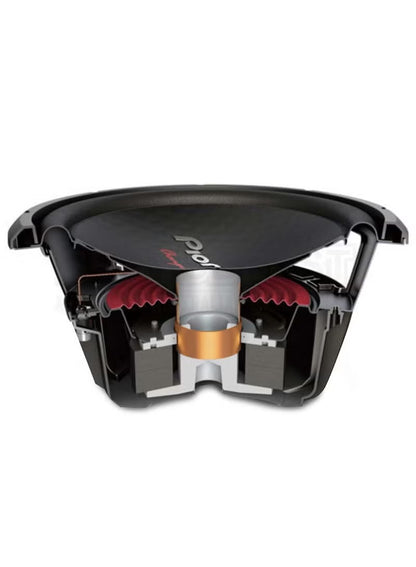 Pioneer TS-W312S4 12″ Single Voice Coil 4 ohm Component Car Subwoofer | 500W RMS, 1600W Peak Power