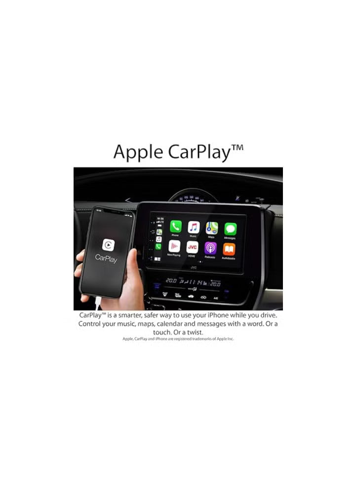 JVC KW-M560BT 6.8" 2-Din Bluetooth Car Stereo – Apple CarPlay, Android Auto, Hands-Free