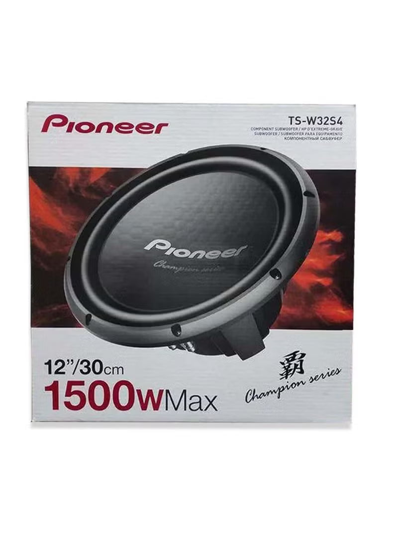 Pioneer TS-W32S4 - 12" Single Voice Coil 4 ohm Component Car Audio Subwoofer | 400W RMS, 1500W Peak