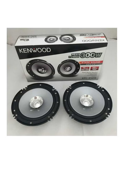 Kenwood KFC-S1656 6.5" Dual Cone Audio Car Speakers – 300W Peak Power, 30W RMS