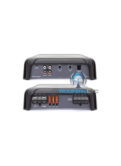 Pioneer Pioneer GM-D9701, 2400W car amplifier, 1200W RMS amplifier, Class-D monoblock amplifier, car audio amplifier, subwoofer amplifier, bass boost remote, 1-ohm stable amplifier, MOSFET power supply, variable low-pass filter