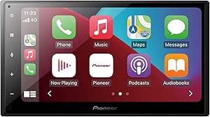 Pioneer DMH-A4450BT 6.8" Capacitive Touchscreen Car Stereo with Apple CarPlay, Android Auto, Bluetooth, USB, and Reverse Camera Support – Short Chassis Design