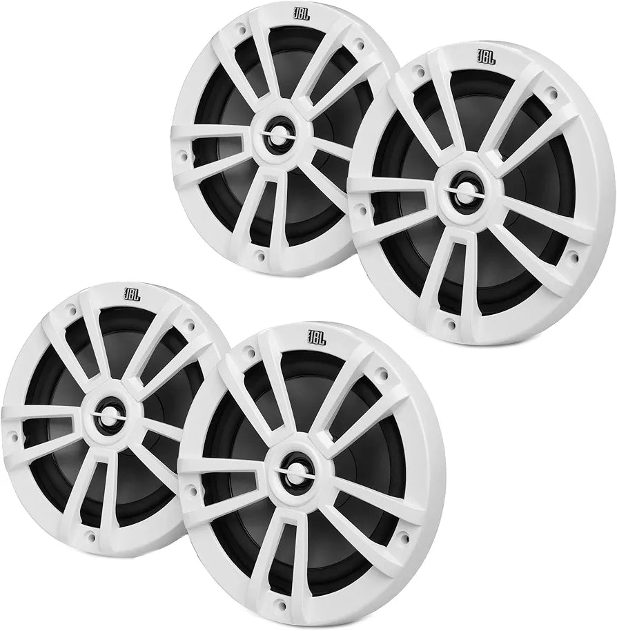 JBL Stage Marine 6.5" Waterproof Boat Speaker 180W | 2-Way Outdoor Marine Audio | UV & Saltwater Resistant | High-Performance Sound for Boat, Yacht, Jet Ski & Off-Road – White