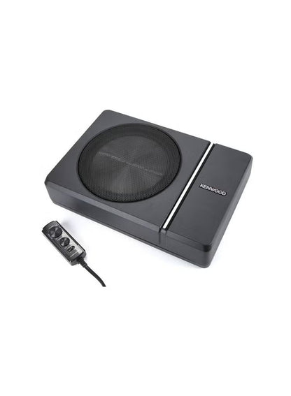 Kenwood KSC-PSW8 250W Max (150W RMS) Single 8" Under Seat Powered Subwoofer Enclosure W/Remote Control