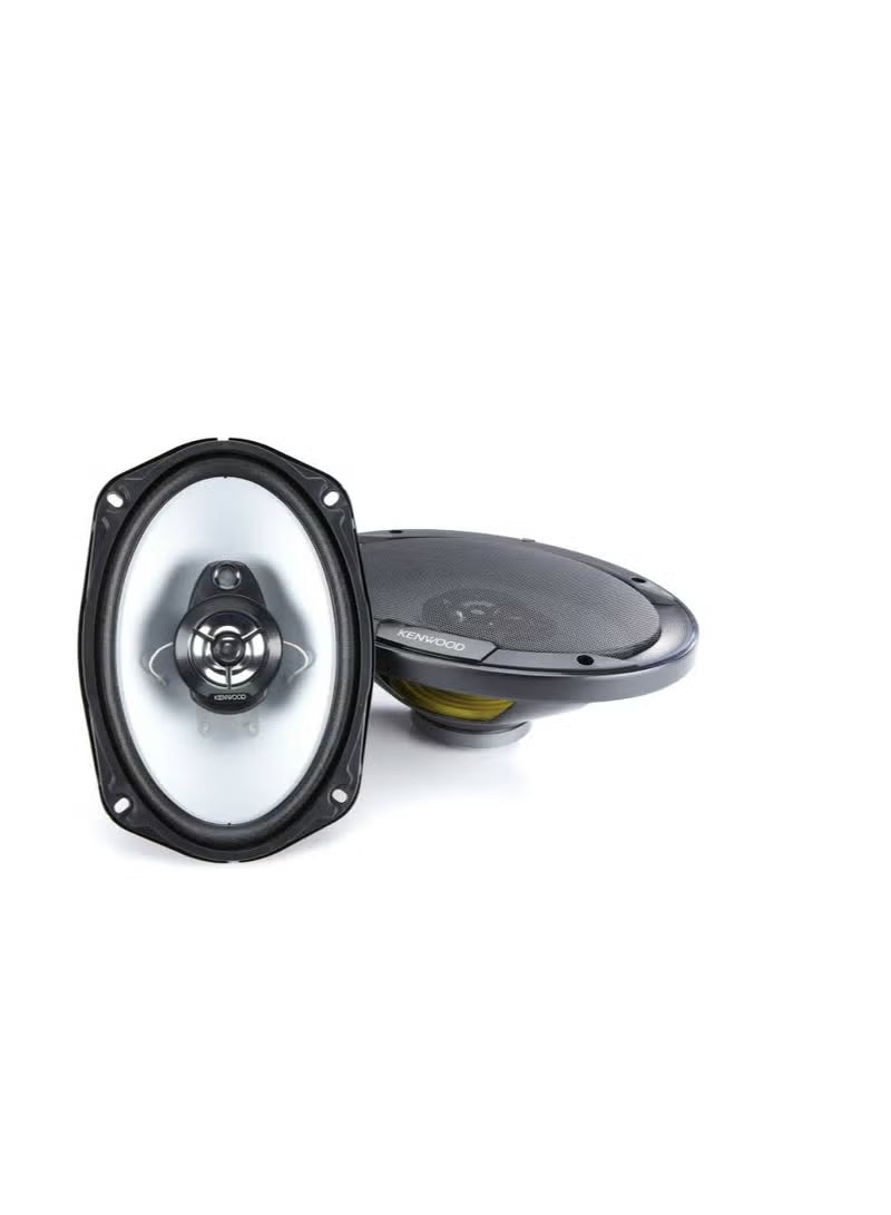 Kenwood KFC-S6966 Stage Sound Series 6"x9" 3-Way Car Speakers – 400W Peak Power, 45W RMS, Flush Mount Design