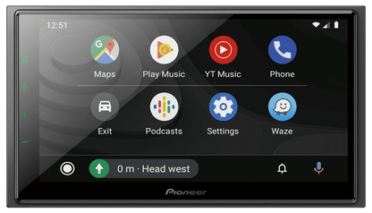 Pioneer DMH-Z6350BT 6.8" Hi-Res Audio AV Receiver with Wireless Apple CarPlay and Android Auto
