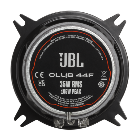 🔹 JBL Club 44F – 4" 2-Way Coaxial Car Speaker Pair | 35W RMS / 105W Peak | Plus One™ Woofer Cone | Compact, High-Clarity Audio Upgrade