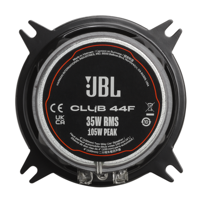 🔹 JBL Club 44F – 4" 2-Way Coaxial Car Speaker Pair | 35W RMS / 105W Peak | Plus One™ Woofer Cone | Compact, High-Clarity Audio Upgrade