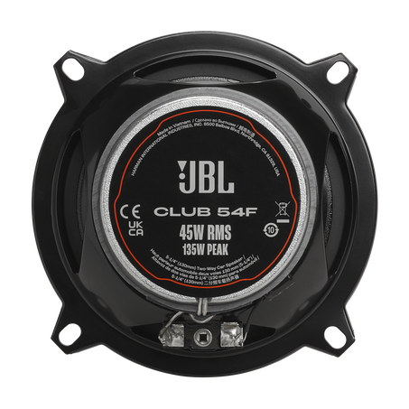 JBL CLUB 54F – 5.25” 2-Way Coaxial Car Speakers | Clear Sound & Punchy Mid-Bass