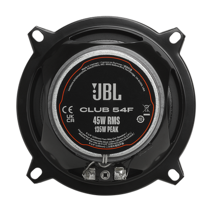 JBL CLUB 54F – 5.25” 2-Way Coaxial Car Speakers | Clear Sound & Punchy Mid-Bass