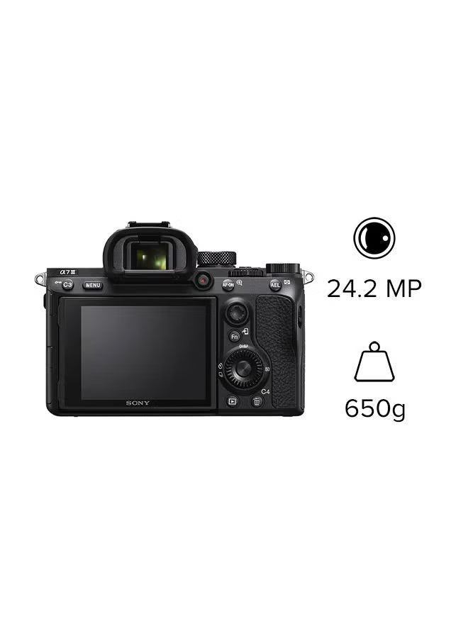 Alpha A7 III Full-Frame Professional Camera 35Mm Sensor With Sel2870 Interchangeable Lens, 24.2 Megapixels - Black (Ilce-7M3K)