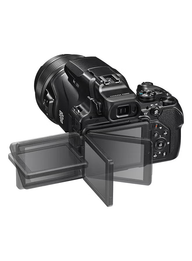 Coolpix P1000 Point And Shoot Camera 125x Wide Optical Zoom-Nikkor ED Glass Lens 16MP With Vari-Angle LCD Screen Built-In Wi-Fi And Bluetooth