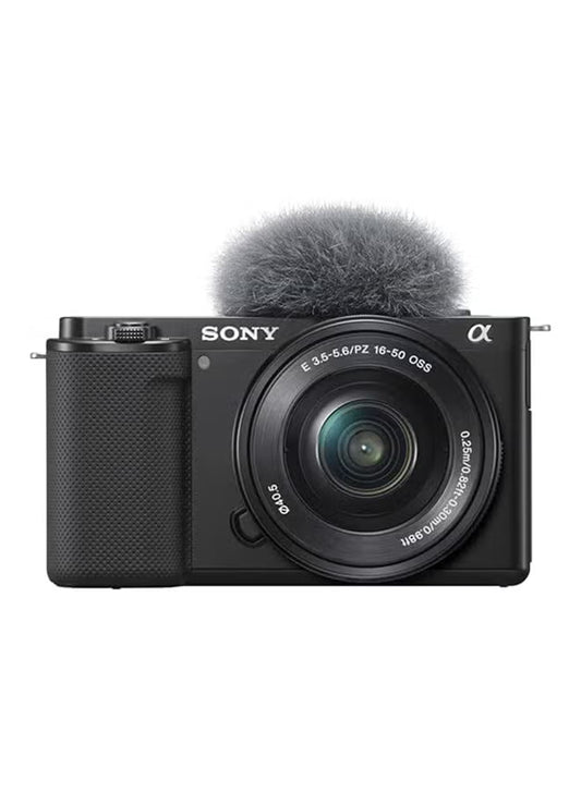 Sony Alpha ZV-E10L Interchangeable Lens Vlog Digital Camera, Large APS-C type 24.2-Megapixel Exmor CMOS Sensor With 16-50 mm Lens, 24.2MP, Black