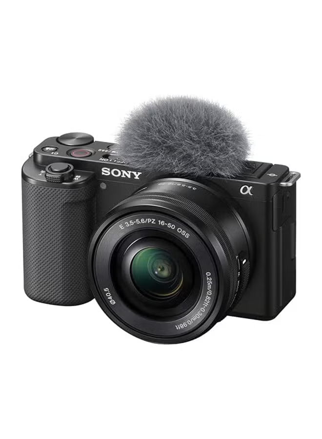 Sony Alpha ZV-E10L Interchangeable Lens Vlog Digital Camera, Large APS-C type 24.2-Megapixel Exmor CMOS Sensor With 16-50 mm Lens, 24.2MP, Black