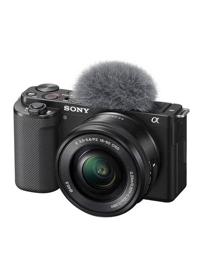 Sony Alpha ZV-E10L Interchangeable Lens Vlog Digital Camera, Large APS-C type 24.2-Megapixel Exmor CMOS Sensor With 16-50 mm Lens, 24.2MP, Black