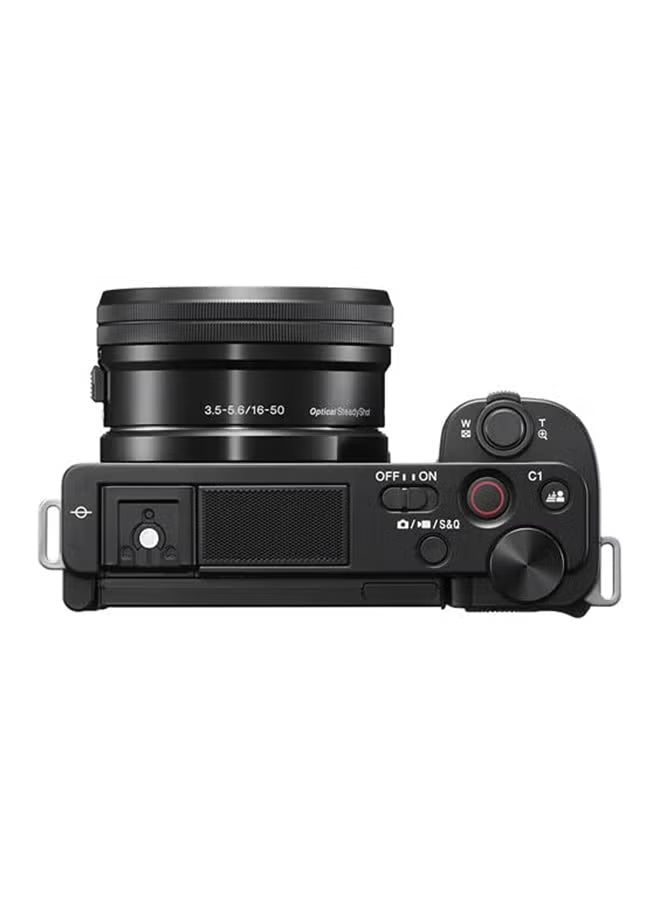 Sony Alpha ZV-E10L Interchangeable Lens Vlog Digital Camera, Large APS-C type 24.2-Megapixel Exmor CMOS Sensor With 16-50 mm Lens, 24.2MP, Black