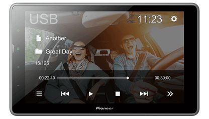 Pioneer DMH-AF555BT | Double DIN 9.0" Capacitive WSVGA, Touchscreen Display, WebLink®, WebLink® Cast, Built-in Bluetooth® and Full HD Video Playback from USB Device