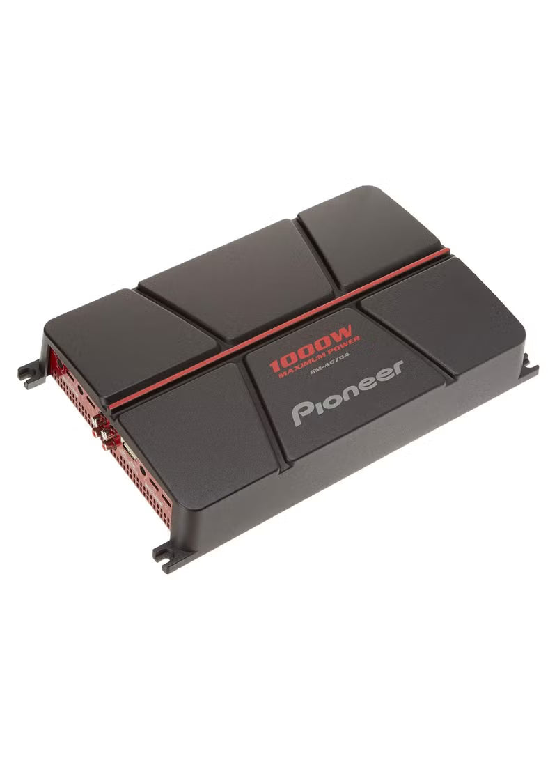 Pioneer GM-A6704 4-Channel Bridgeable Car Audio Amplifier with Adjustable Bass Boost | 170W x 4 Peak (4Ω), 60W x 4 RMS (4Ω)