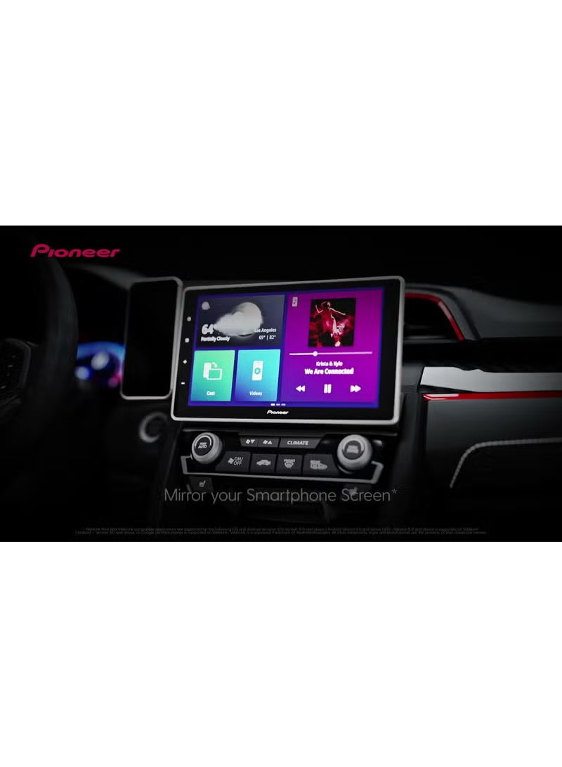 Pioneer DMH-AF555BT | Double DIN 9.0" Capacitive WSVGA, Touchscreen Display, WebLink®, WebLink® Cast, Built-in Bluetooth® and Full HD Video Playback from USB Device