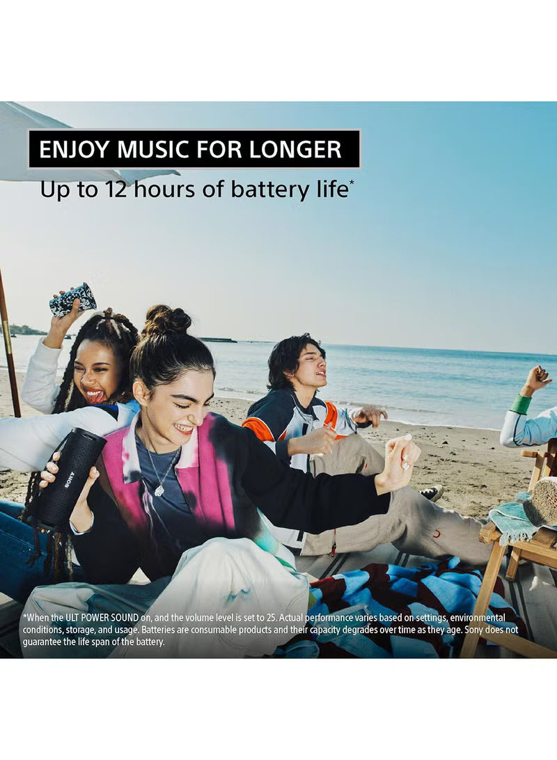 ULT Field 1 Wireless Ultra Portable Bluetooth Compact Speaker, IP67 Waterproof, Dustproof and Rustproof with Enhanced Bass, 12 Hour Battery and Detachable Strap, UAE Model, 2024 Black