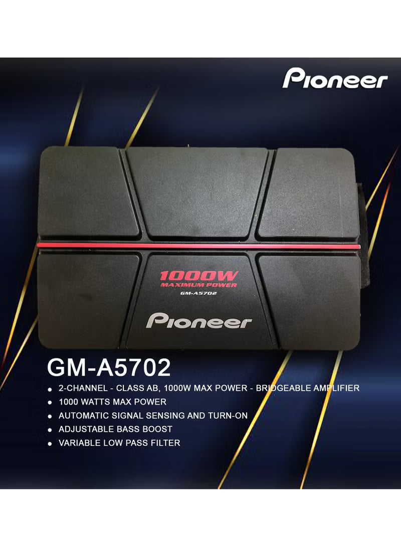 Pioneer GM-A5702 2 Channel Bridgeable Amplifier with Bass Boost