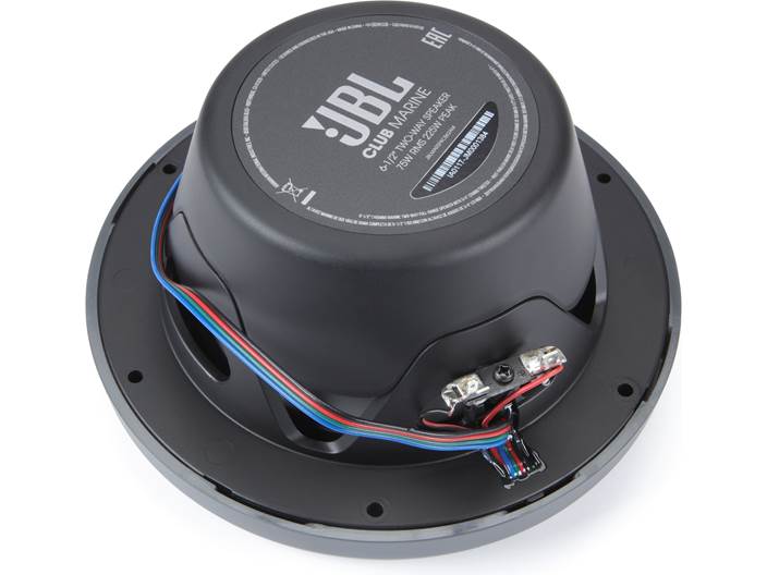 JBL Club Marine 62 – 6.5" 2-Way Marine Speaker Pair | 75W RMS / 225W Peak | RGB LED Light | Waterproof IPx5 | UV & Salt-Resistant Boat Audio System
