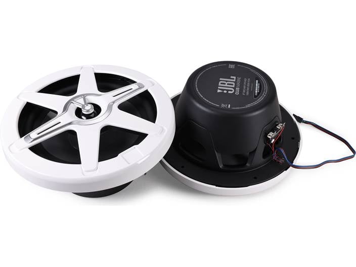 JBL Club Marine 82 – 8" 2-Way Marine Speaker Pair | 150W RMS / 450W Peak | RGB LED Light | Waterproof IPx5 Boat Audio | UV & Salt-Resistant Outdoor Speaker