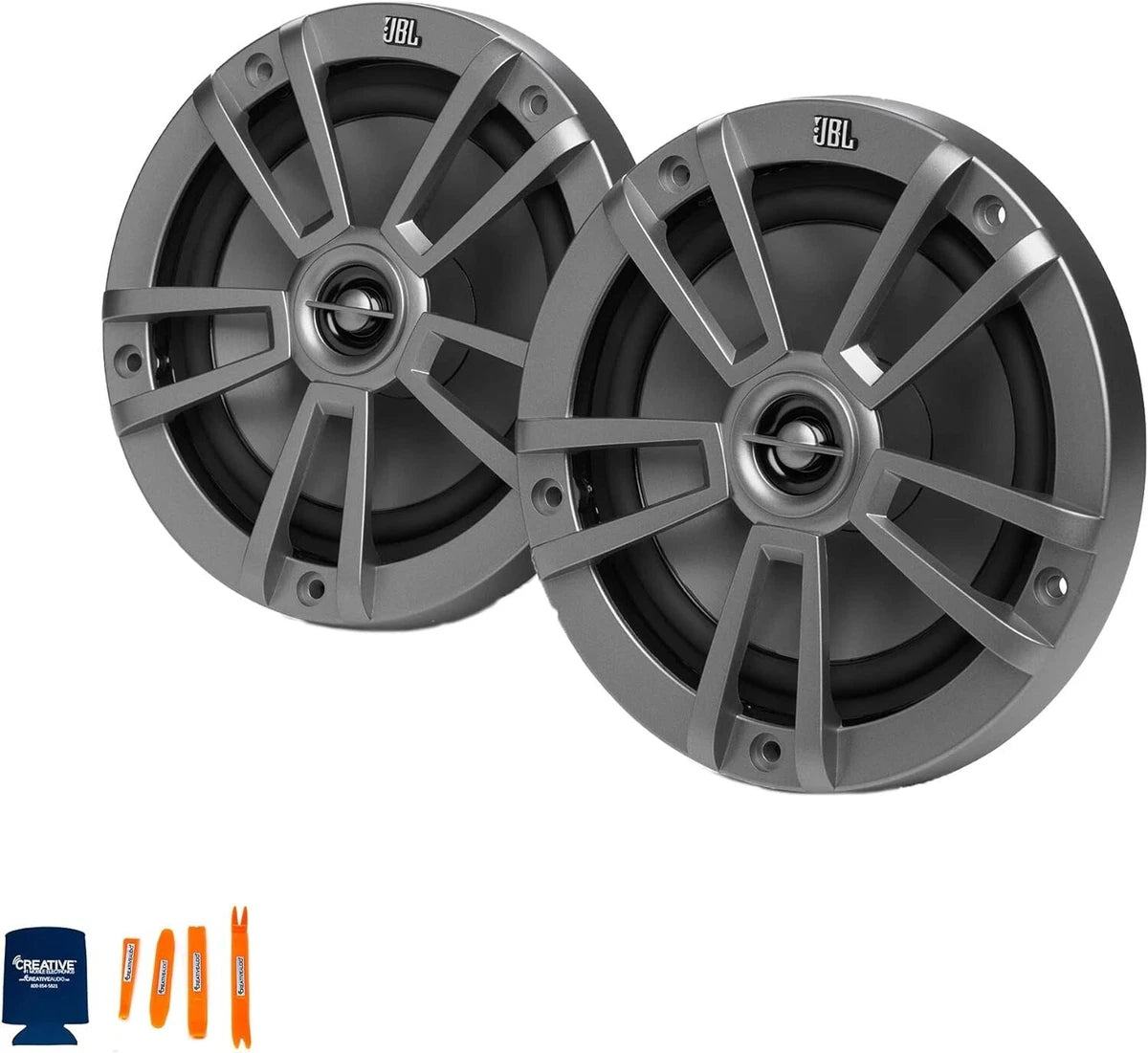 JBL MARSPKST6GRY – Marine Stage 6.5" Gray 2-Way Boat Speaker Pair | 60W RMS / 180W Peak | Waterproof, UV & Salt-Resistant Outdoor Audio System