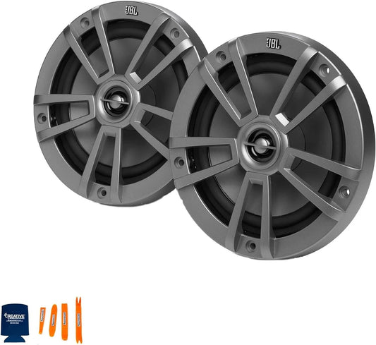 JBL MARSPKST6GRY – Marine Stage 6.5" Gray 2-Way Boat Speaker Pair | 60W RMS / 180W Peak | Waterproof, UV & Salt-Resistant Outdoor Audio System